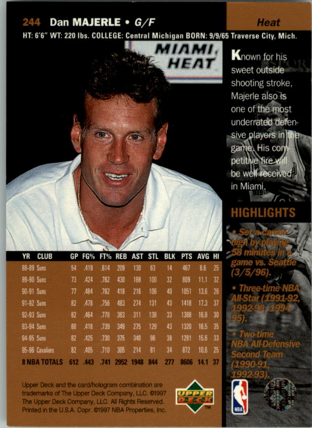B2146- 1996-97 Upper Deck Bk Cards 1-250 +Rookies -You Pick- 15+ FREE US SHIP - Picture 305 of 449