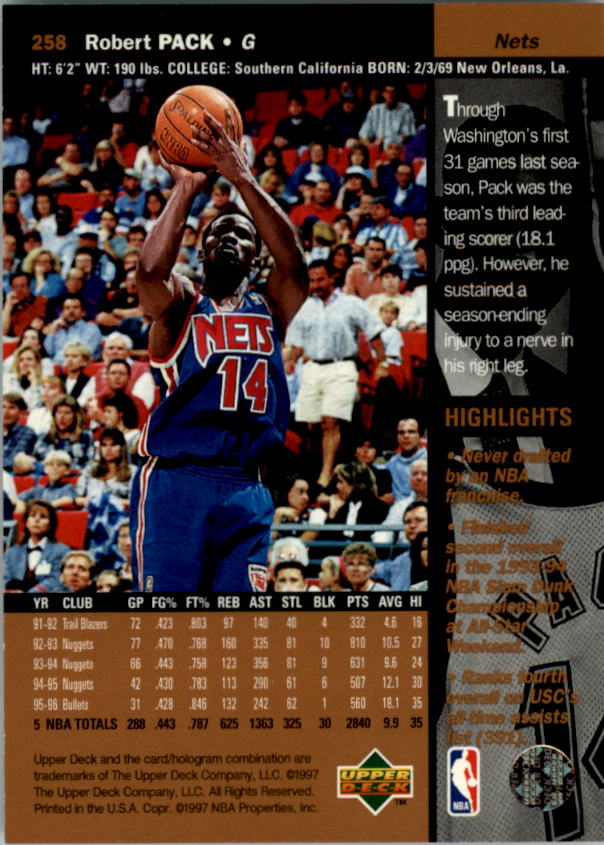 B2146- 1996-97 Upper Deck Bk Cards 1-250 +Rookies -You Pick- 15+ FREE US SHIP - Picture 325 of 449
