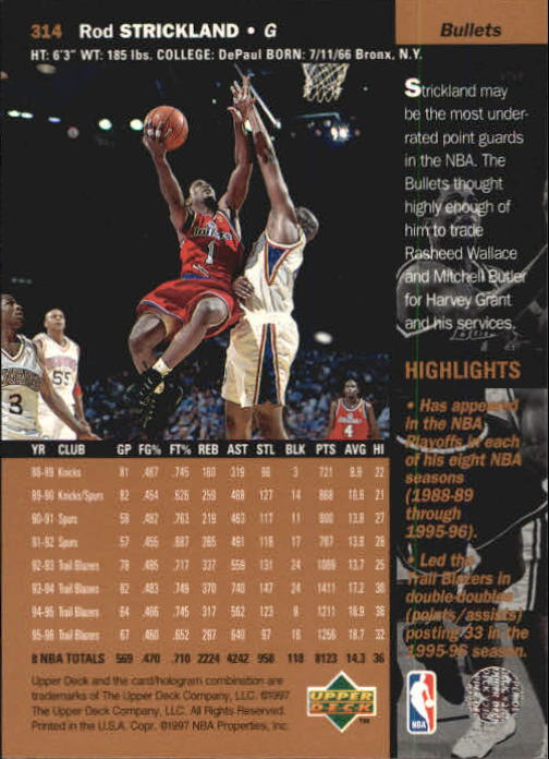 B2146- 1996-97 Upper Deck Bk Cards 1-250 +Rookies -You Pick- 15+ FREE US SHIP - Picture 395 of 449
