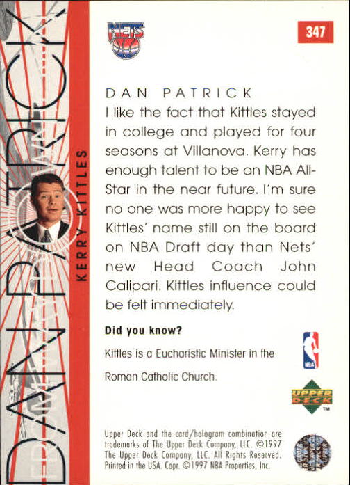 B2146- 1996-97 Upper Deck Bk Cards 1-250 +Rookies -You Pick- 15+ FREE US SHIP - Picture 437 of 449