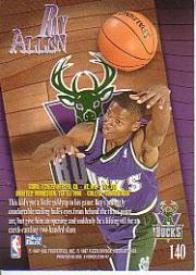 1996-97 Z-Force #140 Ray Allen RC back image