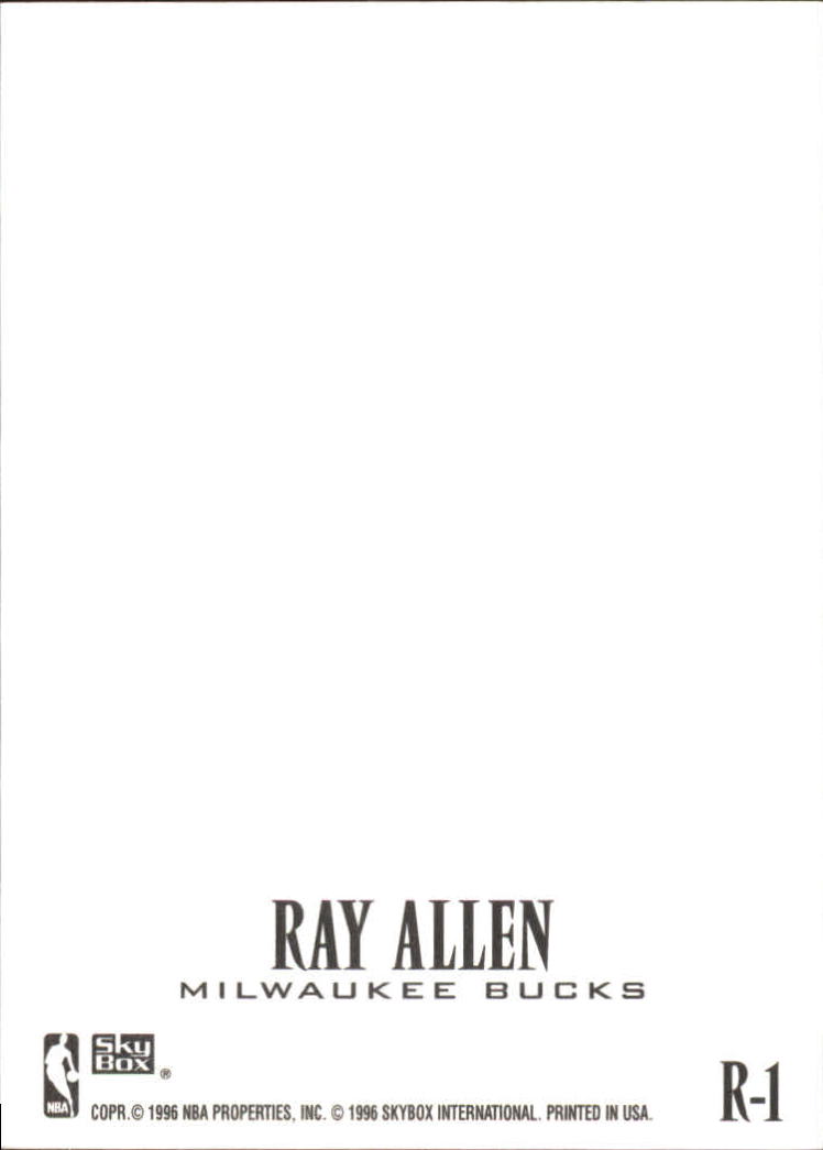 1996-97 Z-Force Z-Cling #R1 Ray Allen back image