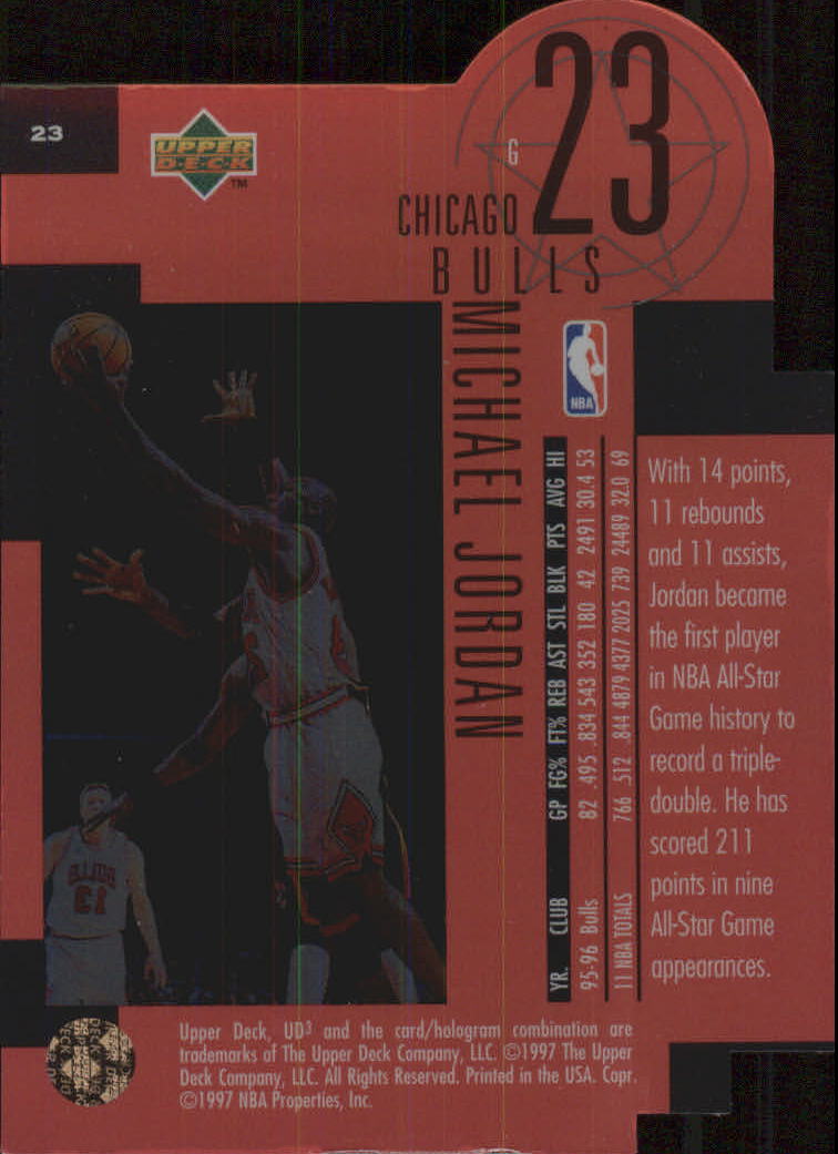 1996-97 UD3 #23 Michael Jordan back image