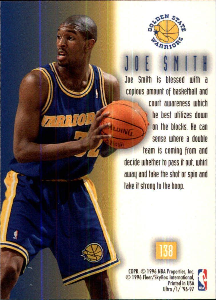 1996-97 Ultra #138 Joe Smith OTB back image
