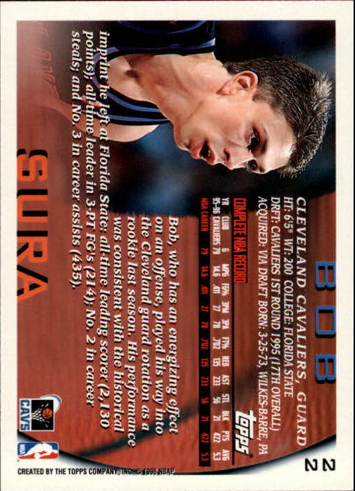 1996-97 Topps NBA at 50 #22 Bob Sura back image