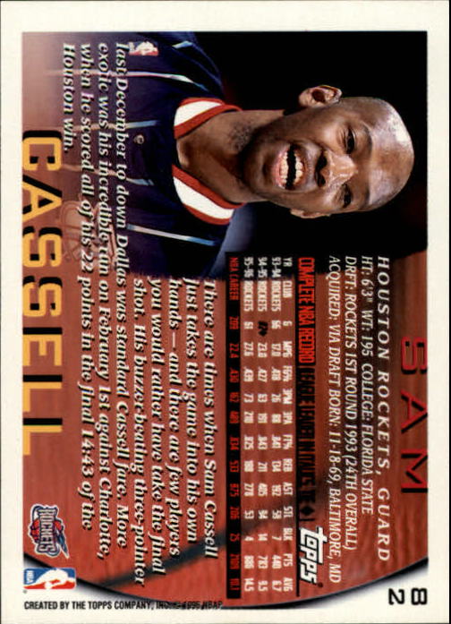 1996-97 Topps NBA at 50 #82 Sam Cassell back image