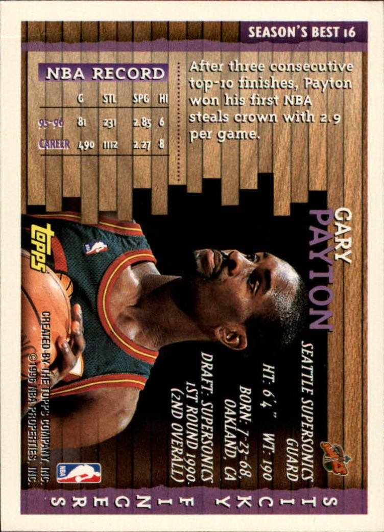 1996-97 TOPPS SEASON'S BEST BASKETBALL ASSORTED SINGLES U-PICK - Picture 12 of 18