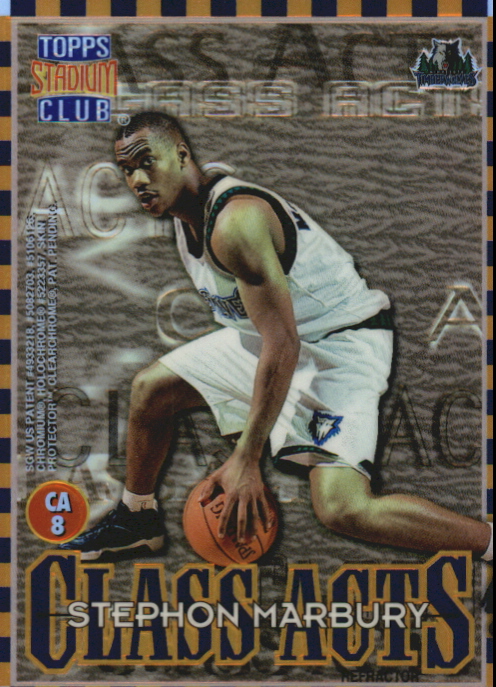 1996-97 Stadium Club Class Acts Refractors #CA8 Stephon Marbury/Kenny Anderson back image