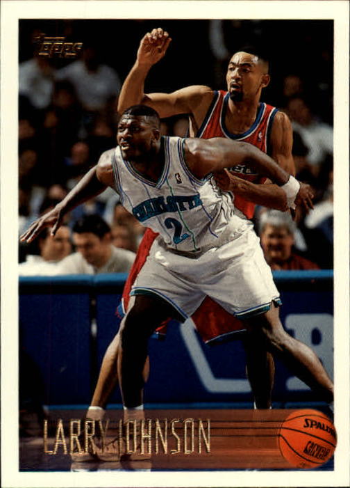 Larry Johnson Autographed New York (Blue #2) Custom Basketball