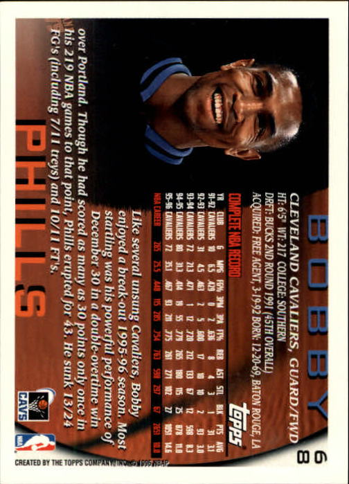 1996-97 Topps #68 Bobby Phills back image