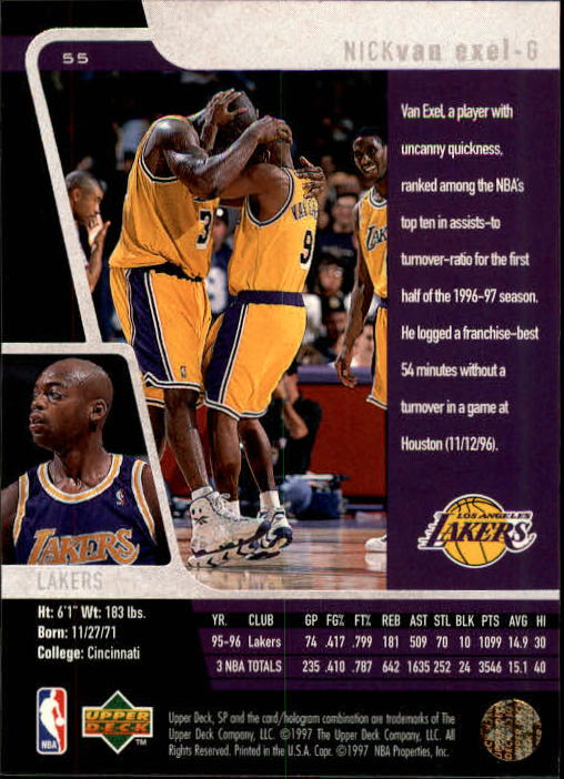 1996-97 SP #55 Nick Van Exel