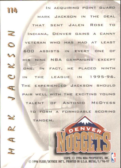 A2476- 1996-97 Metal Bk Card #s 1-250 +Inserts -You Pick- 15+ FREE US SHIP - Picture 193 of 412