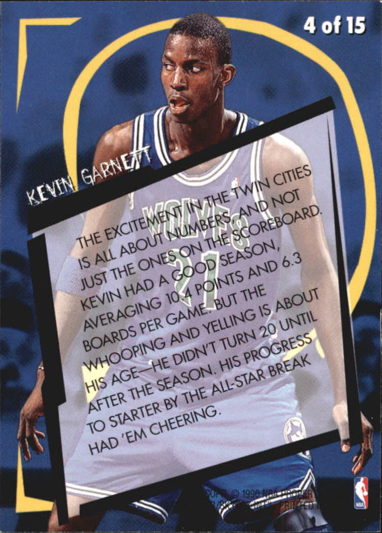 1996-97 Fleer Rookie Rewind #4 Kevin Garnett back image