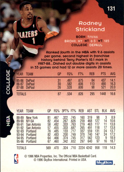 1996/1997 Hoops Basketball "Main Set" Base Cards #1 to #200 - Picture 251 of 386