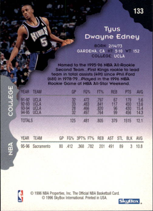 1996/1997 Hoops Basketball "Main Set" Base Cards #1 to #200 - Picture 255 of 386