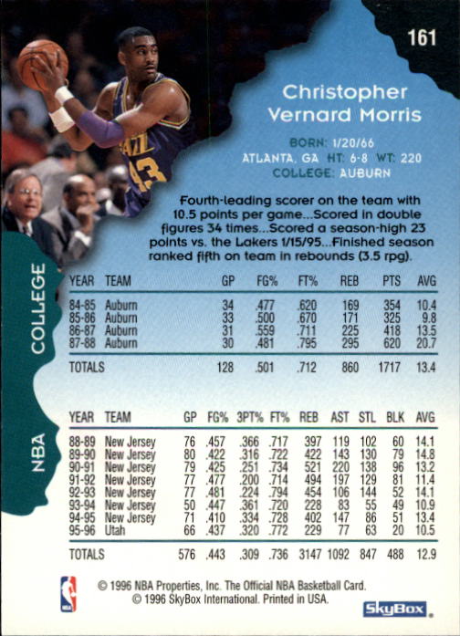 1996/1997 Hoops Basketball "Main Set" Base Cards #1 to #200 - Picture 311 of 386