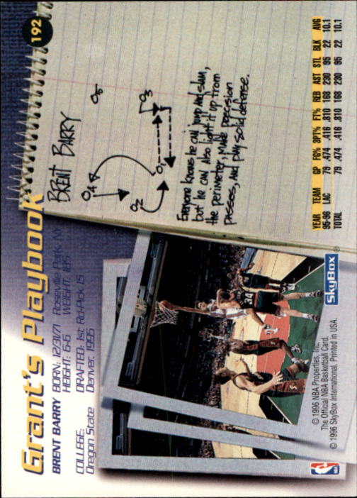 1996/1997 Hoops Basketball "Main Set" Base Cards #1 to #200 - Picture 372 of 386