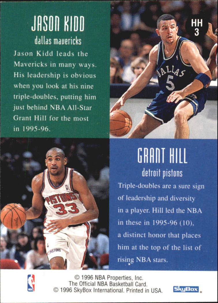 1996-97 Hoops Head to Head #HH3 Jason Kidd/Grant Hill back image