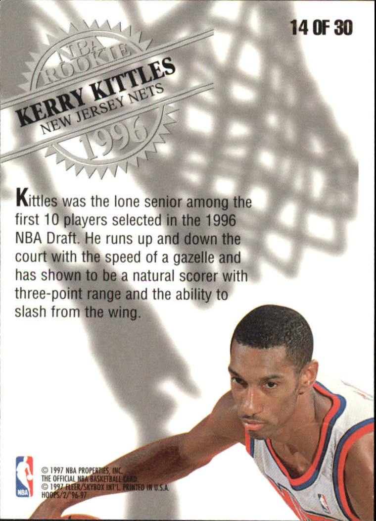 1996-97 Hoops Rookies #14 Kerry Kittles back image