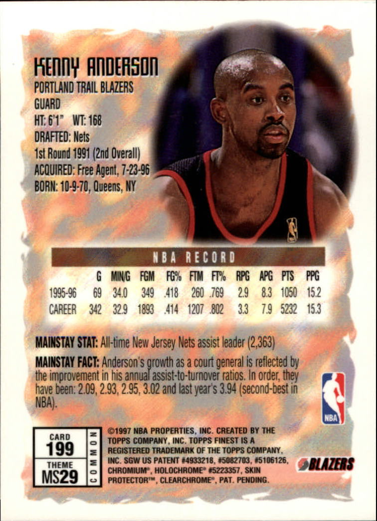 1996-97 Finest #199 Kenny Anderson B back image