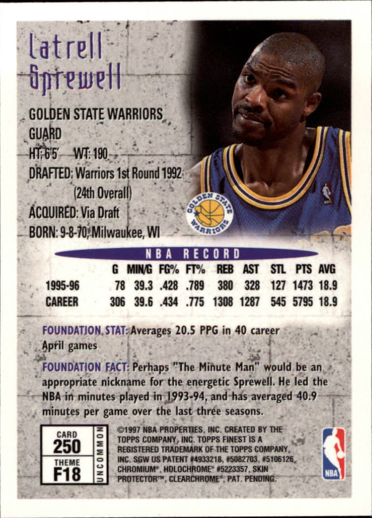 1996-97 FINEST BASKETBALL ASSORTED SINGLES U-PICK 250-289 - Picture 3 of 49