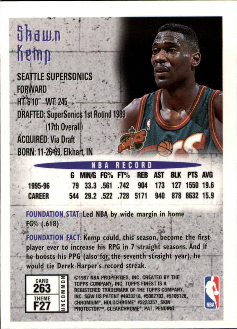 1996-97 FINEST BASKETBALL ASSORTED SINGLES U-PICK 250-289 - Picture 27 of 49