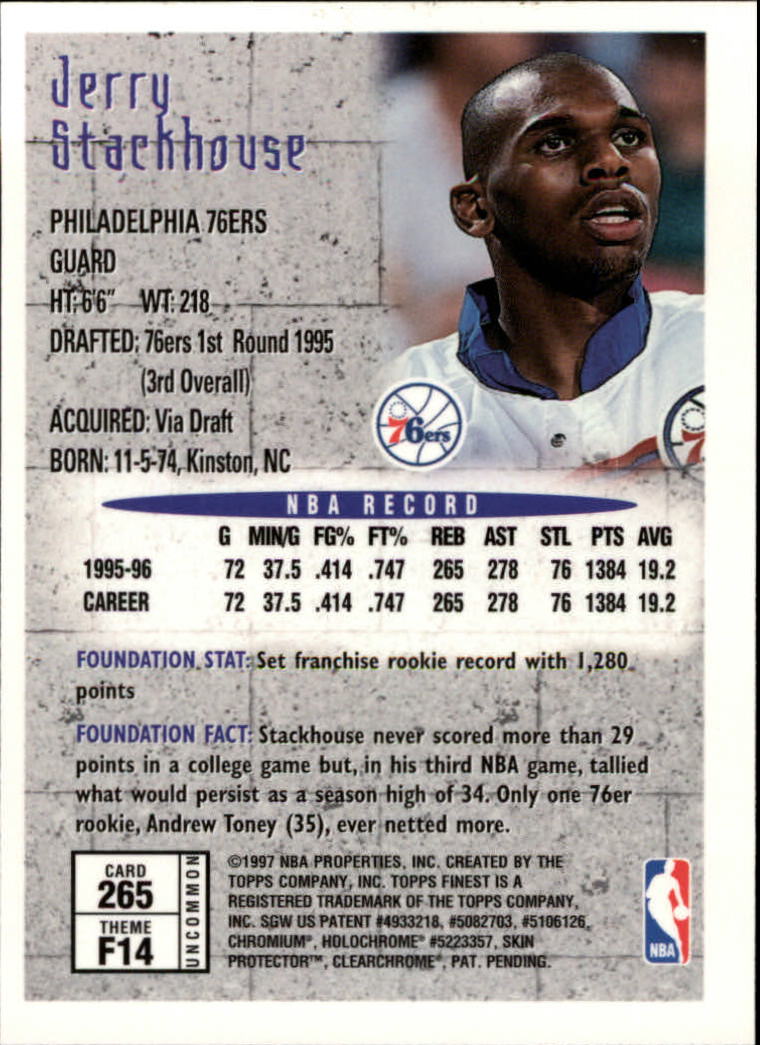 1996-97 FINEST BASKETBALL ASSORTED SINGLES U-PICK 250-289 - Picture 31 of 49