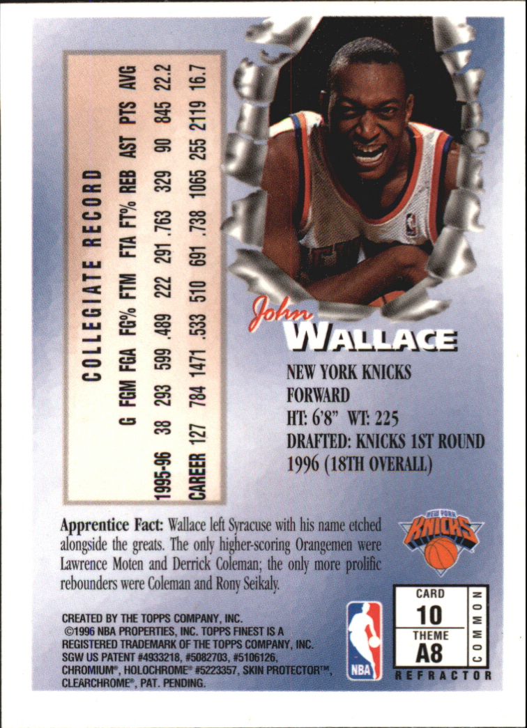 1996-97 Finest Refractors #10 John Wallace B back image