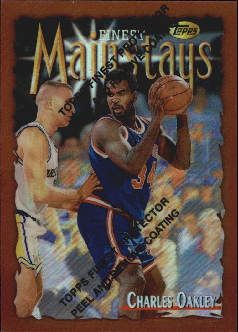 1996 Topps Finest Basketball Refractor Charles Oakley #162