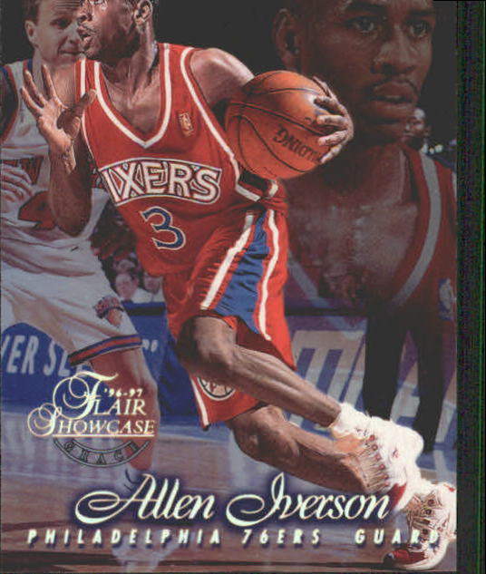 安い販促Allen Iverson 1996-97 Flair Showcase RC Row 0 SP Rookie Card 76ers アイバーソン ルーキーカード シクサーズ Fleer NBA その他