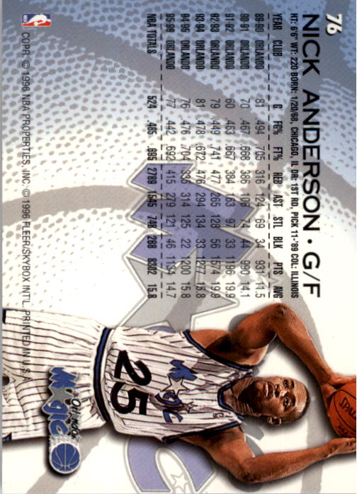 B1352- 1996-97 Fleer Basketball #s 1-300 +Inserts -You Pick- 15+ FREE US SHIP - Picture 145 of 433