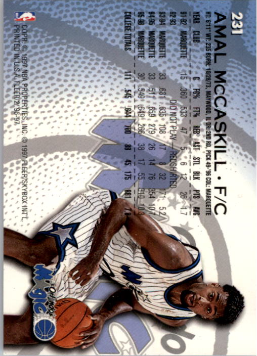 B1352- 1996-97 Fleer Basketball #s 1-300 +Inserts -You Pick- 15+ FREE US SHIP - Picture 349 of 433