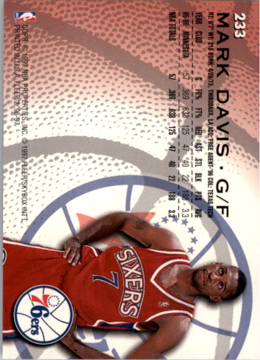 B1352- 1996-97 Fleer Basketball #s 1-300 +Inserts -You Pick- 15+ FREE US SHIP - Picture 353 of 433