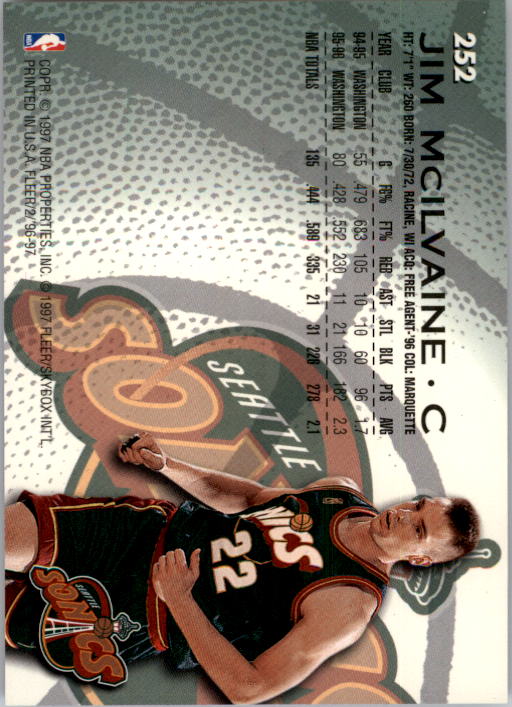 B1352- 1996-97 Fleer Basketball #s 1-300 +Inserts -You Pick- 15+ FREE US SHIP - Picture 367 of 433