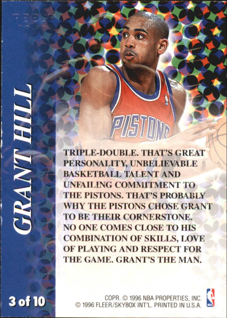 1996-97 Fleer Franchise Futures #3 Grant Hill back image