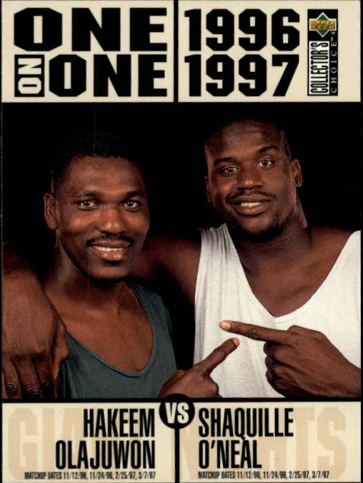 1996-97 Collector's Choice #357 Hakeem Olajuwon/Shaquille O'Neal ONE