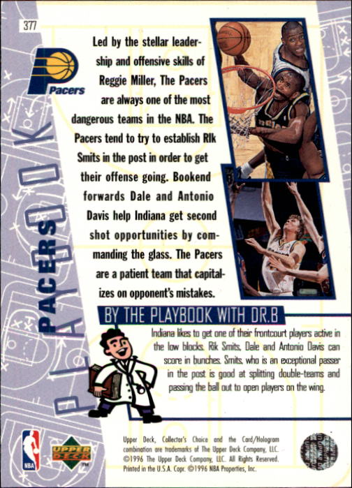 1996-97 Collector's Choice #377 Reggie Miller PLAY back image