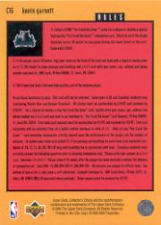 1996-97 Collector's Choice Crash the Game Scoring 1 #C16B Kevin Garnett 1/13 L back image