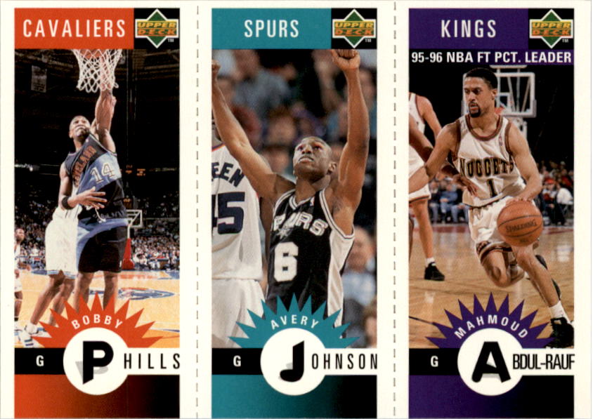 1996-97 Collector's Choice Mini-Cards #M22 Bobby Phills/Avery Johnson/Mahmoud Abdul-Rauf