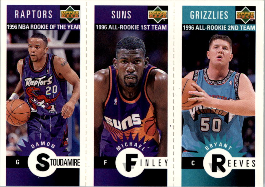 1996-97 Collector's Choice Mini-Cards #M177 Bryant Reeves/Michael Finley/Damon Stoudamire