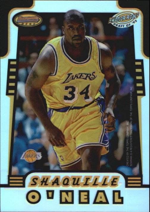 1996-97 Bowman's Best Honor Roll Refractors #HR7 Shaquille O'Neal/Alonzo Mourning