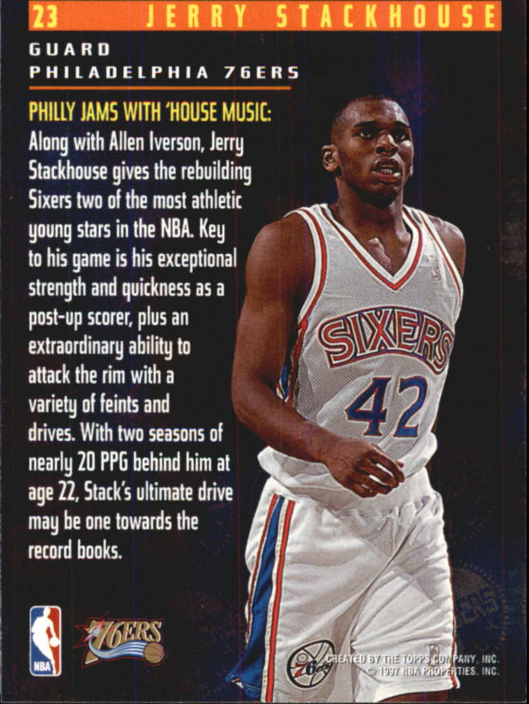 1996-97 Stadium Club Members Only 55 #23 Jerry Stackhouse back image