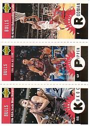 1996-97 Collector's Choice Chicago Bulls #B2 Toni Kukoc/Scottie Pippen/Dennis Rodman