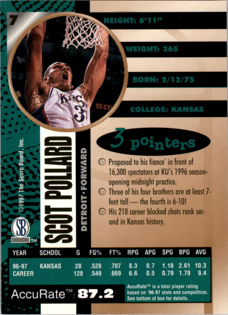 B1228- 1997 Score Board Autographed BK Cards 1-50 -You Pick- 15+ FREE US SHIP