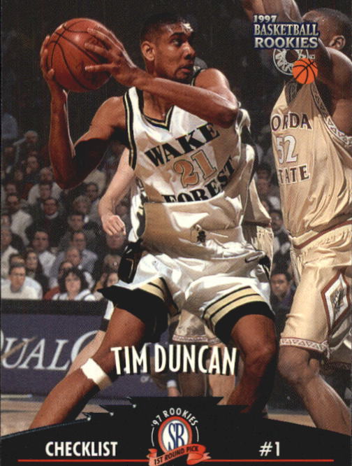 1997 Score Board Rookies #61 Tim Duncan CL