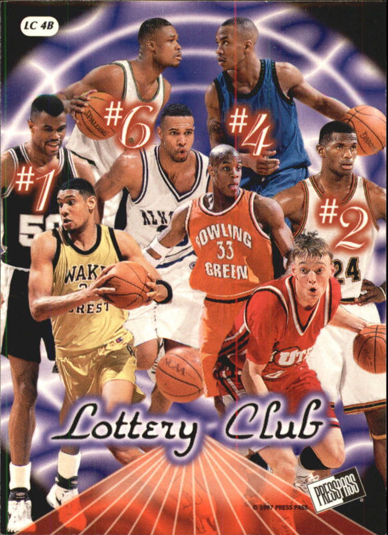 1997 Press Pass Double Threat Lotto #LC4B Antoine Walker back image