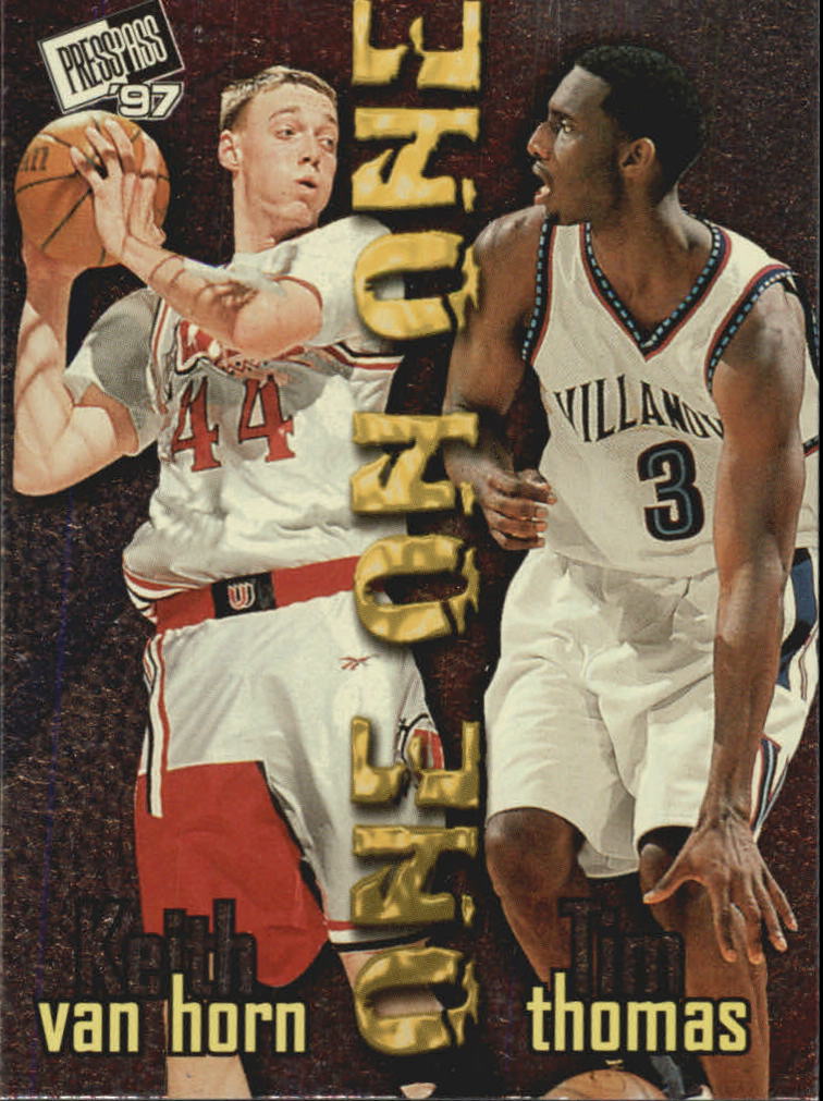 1997 Press Pass One On One #4 Keith Van Horn/Tim Thomas on