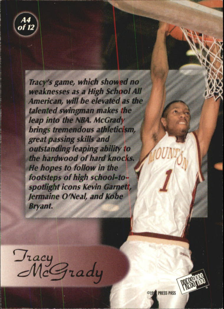 1997 Press Pass All-American #A4 Tracy McGrady back image
