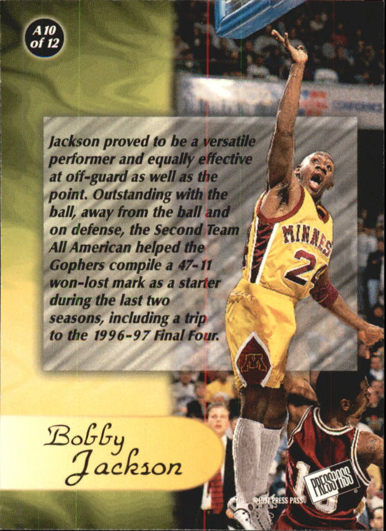 1997 Press Pass All-American #A10 Bobby Jackson back image