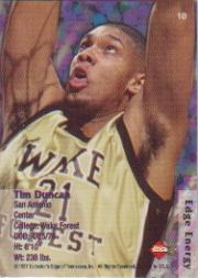 1997 Collector's Edge Energy #10 Tim Duncan back image